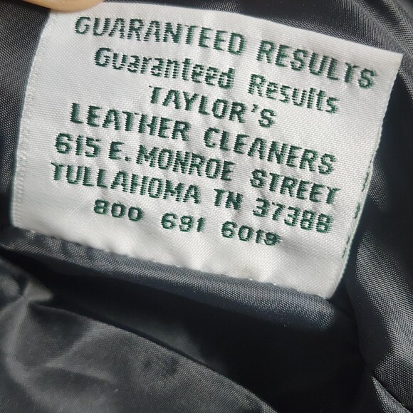 Taylor's Leatherwear Jacket Mens XL Black Leather Motorcycle Type 4473-Z - Picture 7 of 12